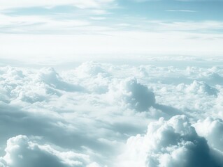 Experience tranquility as soft clouds drift in a pale blue sky inspiring serenity