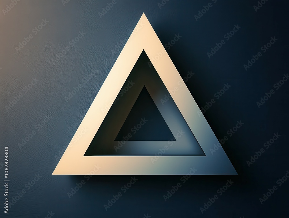 Poster create an engaging abstract triangle pattern featuring a white center for modern design projects
