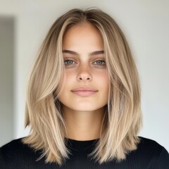 Naklejka premium shoulder length hairscut