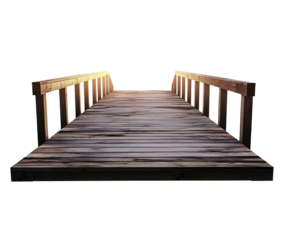 wood Dock deck isolated. created with Generative AI technology