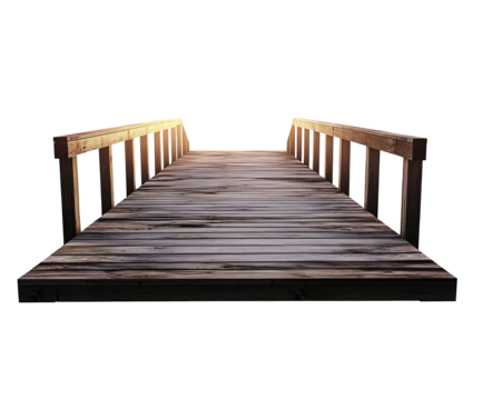 wood Dock deck isolated. created with Generative AI technology