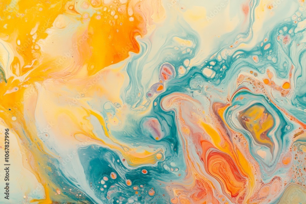Poster this image showcases a vibrant marbled pattern, swirling with bold contrasts of colors, creating a d