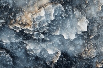 Fototapeta premium This image captures an abstract icy texture, showcasing ethereal patterns with a dreamlike quality, blending light and dark shades in harmony.