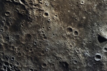 A breathtaking view of a cratered lunar landscape, illuminated by soft light that highlights the numerous craters, providing a grand and ethereal cosmic vista.