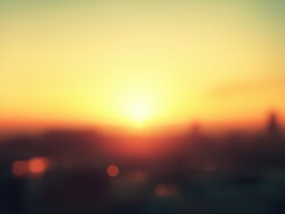 Experience the magic of a blurred cityscape at golden hour in open spaces