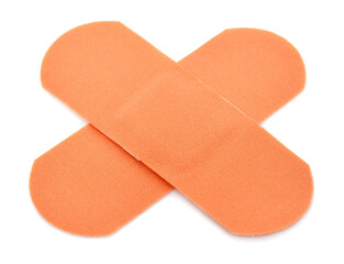 Adhesive plaster isolated on white background