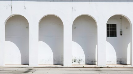 White Arched Line Building - an elegant and modern architectural visual. The white arched lines create a captivating and stylish atmosphere.