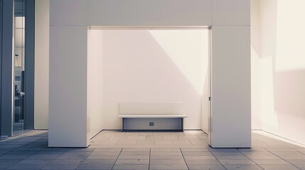 White Minimalist Booth - a sleek and modern display concept. The white minimalist design creates a clean and inviting space.