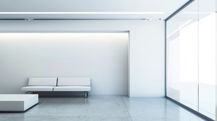 White Minimalist Booth - a sleek and modern display concept. The white minimalist design creates a clean and inviting space.