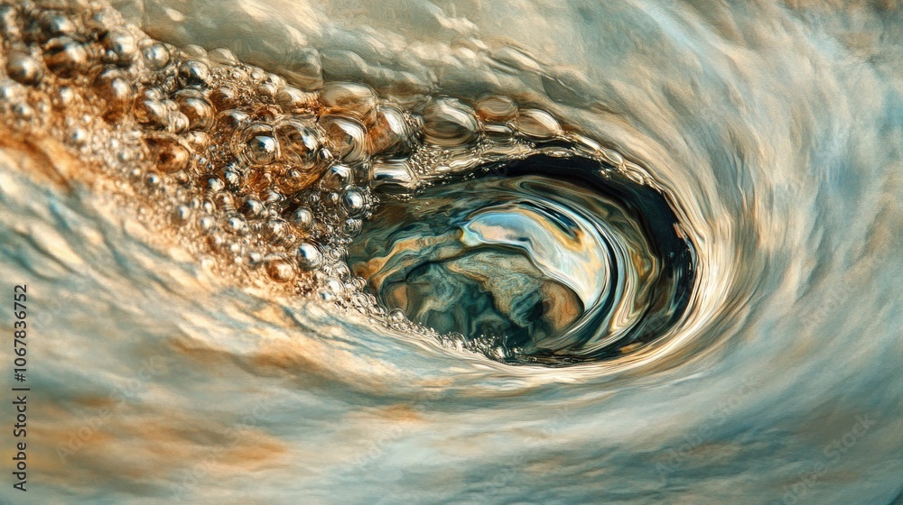 Poster A tranquil scene of a water drop disturbing a calm surface, illustrating the art of nature in circular waves.