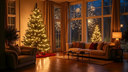 Fototapeta premium Christmas New Year setup at home