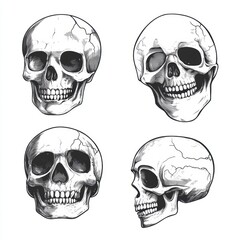 Skull. Halloween decoration element.