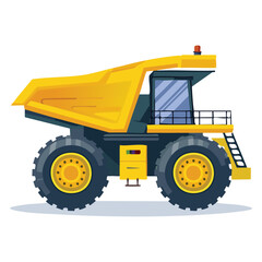 Fototapeta premium Illustration of heavy equipment vehicles for mining