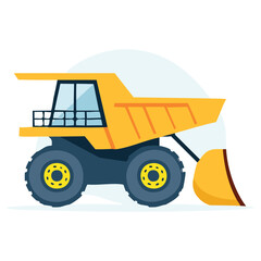Naklejka premium Illustration of heavy equipment vehicles for mining