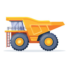 Obraz premium Illustration of heavy equipment vehicles for mining