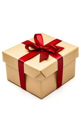 Obraz premium Gift on a white background, with space for text.