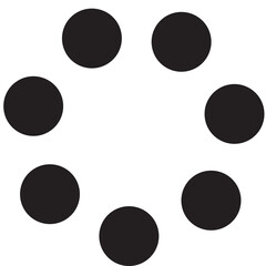 Dotted circular round, symbol, icon, frame