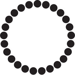 Dotted circular round, symbol, icon, frame