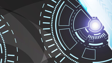 Futuristic Energy Source with Light Effects and Circular Design