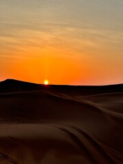 sunset in the desert