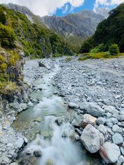 The stream on the Red Tarns track in Mt. Cook National Park, New Zealand.