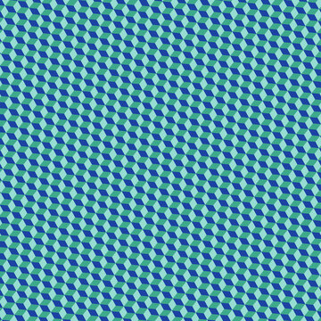 Varying Hues Alternating Color Checkerboard Style Tapered Block Cube Pyramid Pattern 1091