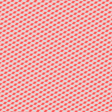 Varying Hues Alternating Color Checkerboard Style Tapered Block Cube Pyramid Pattern 1092