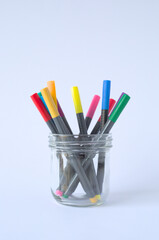 Fototapeta premium Colored felts in all the colours of the rainbow.