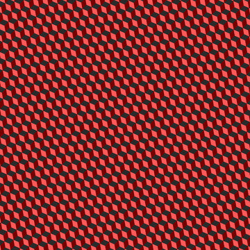 Varying Hues Alternating Color Checkerboard Style Tapered Block Cube Pyramid Pattern 1094