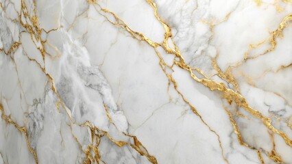 Close-up of white marble wall with subtle veining and gold metallic trim, gold, high-end, elegant, trim