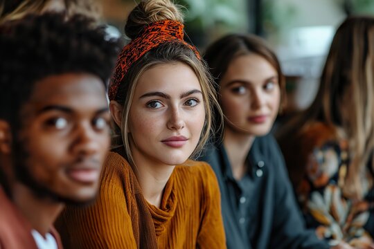 Business team collaborating on NFT blockchain strategy at a meeting