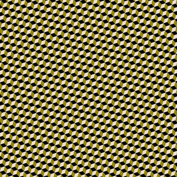 Varying Hues Alternating Color Checkerboard Style Tapered Block Cube Pyramid Pattern 1099