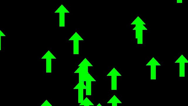 Moving Up Arrow business graph icon animation. Economic simple moving arow stock video