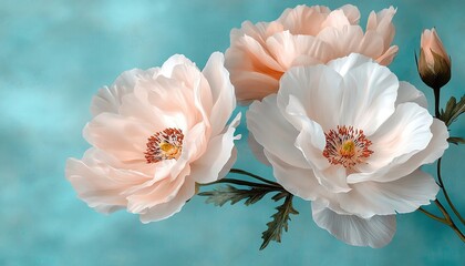 Fototapeta premium Ethereal flowers floating in cosmic space, surreal floral art, celestial beauty