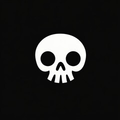 Cute cartoon skull symbol logo icon. The decoration element for Halloween.