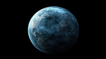 Fototapeta premium Isolated Earth image on a dark background, with continents and oceanic detail sharp, a serene view of the blue planet