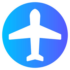 airplane gradient icon