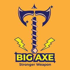 sharp ax Logo vector design illustration in peach and blue colors, simple style. suitable for logos, icons, posters, advertisements, banners, companies, t-shirt designs, stickers, websites.