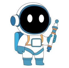 Cartoon Astronaut Vector Illustration