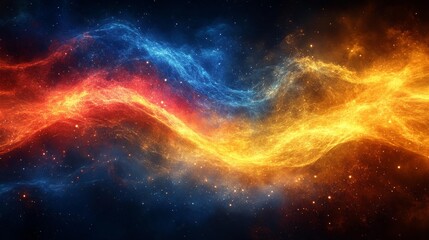 Obraz premium Cosmic Flag of Moldova: Fiery and Celestial. Generative AI