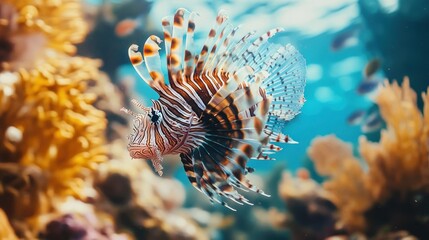 Striped Lionfish in Aquarium