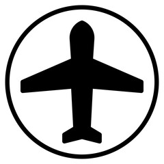 airplane glyph icon