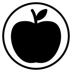fruit glyph icon