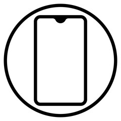 smartphone glyph icon