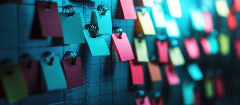 Colorful Sticky Notes on a Wall