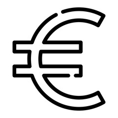 Obraz premium euro line icon