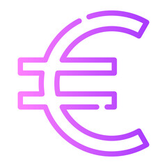 euro gradient icon