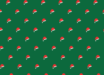 seamless pattern with red hat 