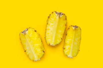 Ripe pineapple cut, Fresh fruit