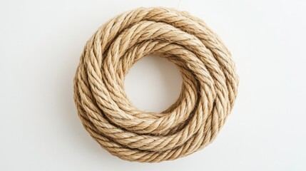 Beautifully Arranged Natural Rope Coil Display